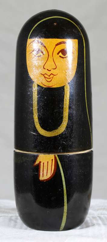 Russian nesting dolls in black