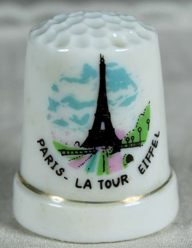 Bone China thimble - Paris La Tour Eiffel