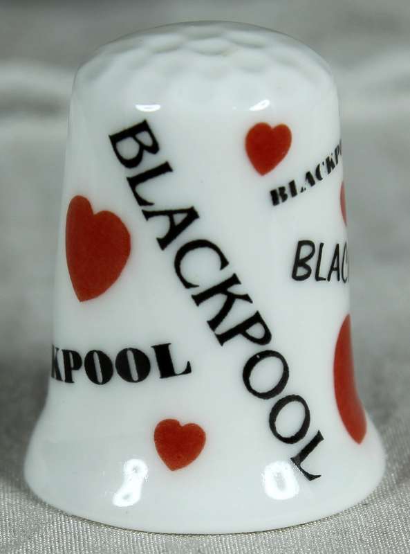 Bone China thimble - Stoke-on-Trent - Blackpool