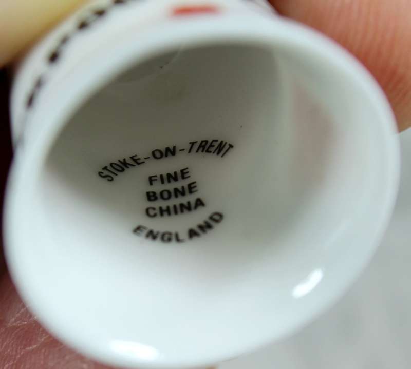 Bone China thimble - Stoke-on-Trent - Blackpool