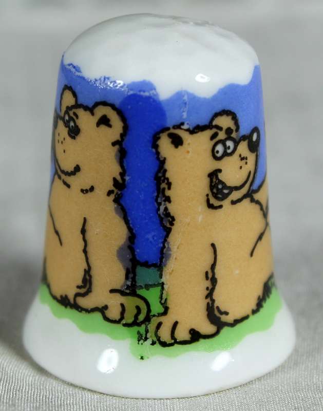Bone China thimble - 21st congratulations