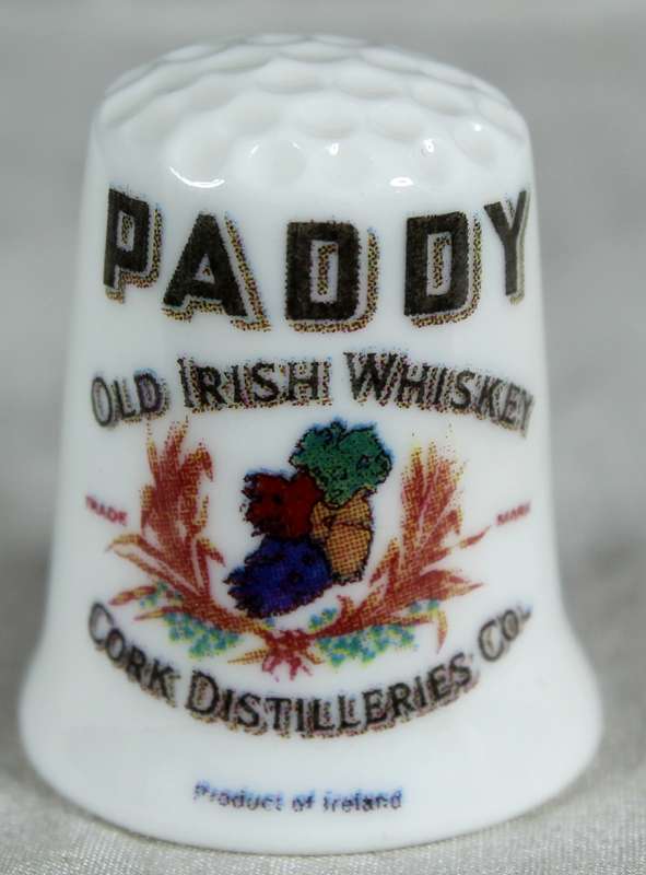 Bone China thimble - Liffey artifacts - Paddy whiskey