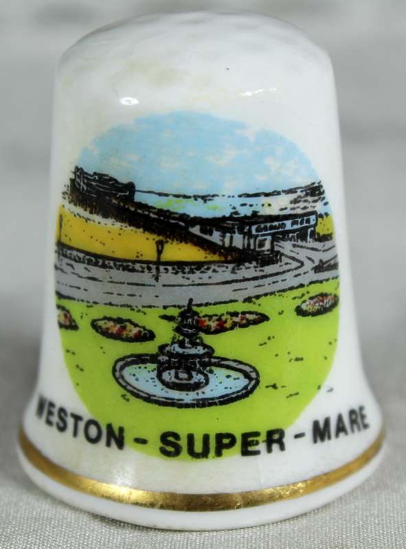 Bone China thimble - Lownds Pateman - Weston super mare