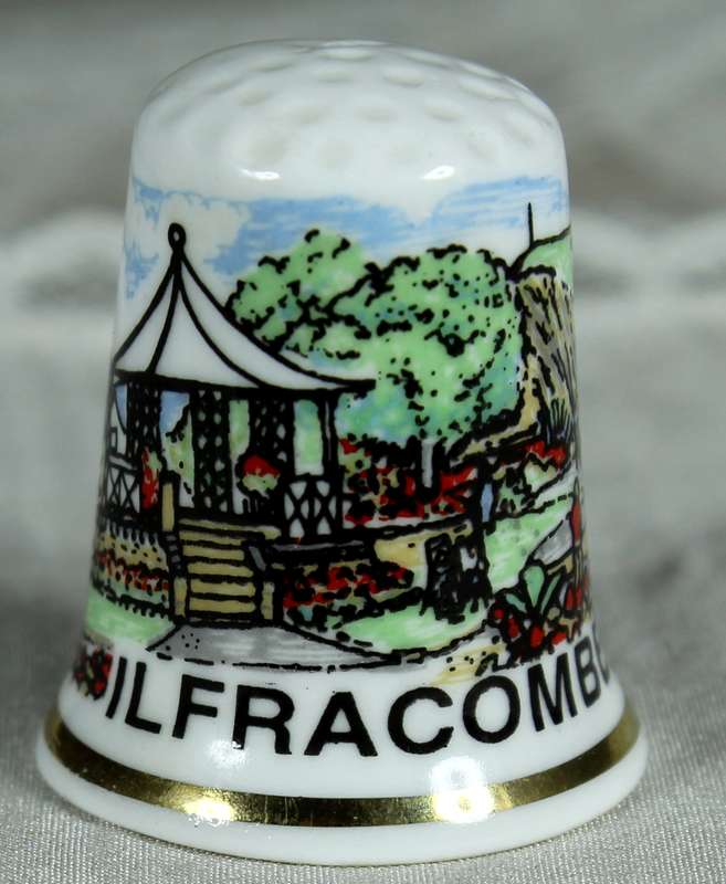 Bone China thimble - Staffordshire - Ilfracombe