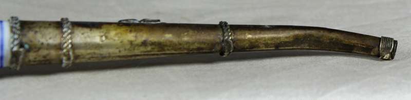 Blue & white porcelain opium pipe