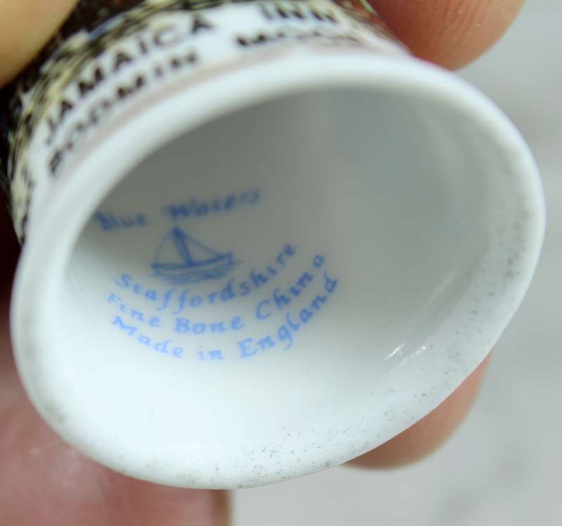 Bone China thimble - Staffordshire - Jamaica Inn - Bodmin Moor