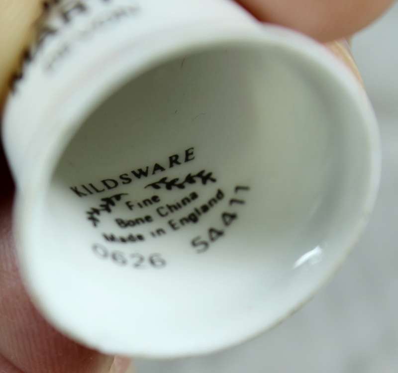 Bone China thimble - Kildsware - Combe Martin Devon