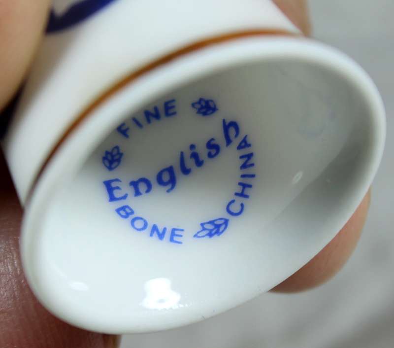 Bone China thimble - advertising - TSB