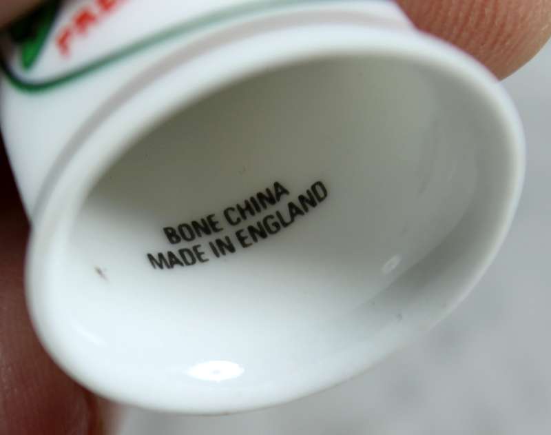 Bone China thimble - Grolsch premium lager