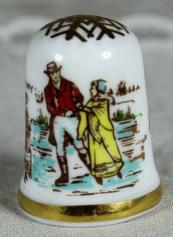 Bone China thimble - Caverswall - Christmas 1991
