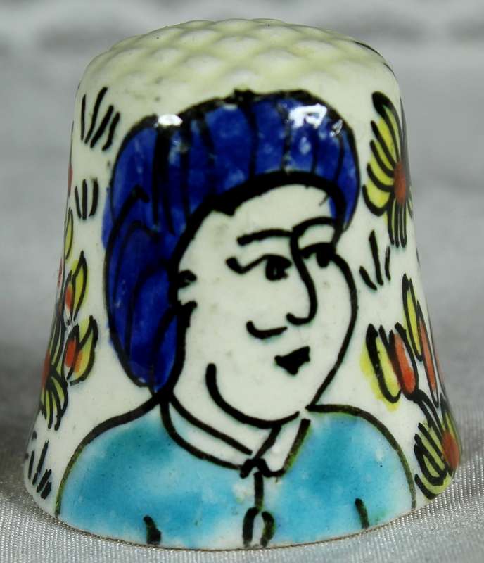 Bone China thimble - hand painted - Turkey