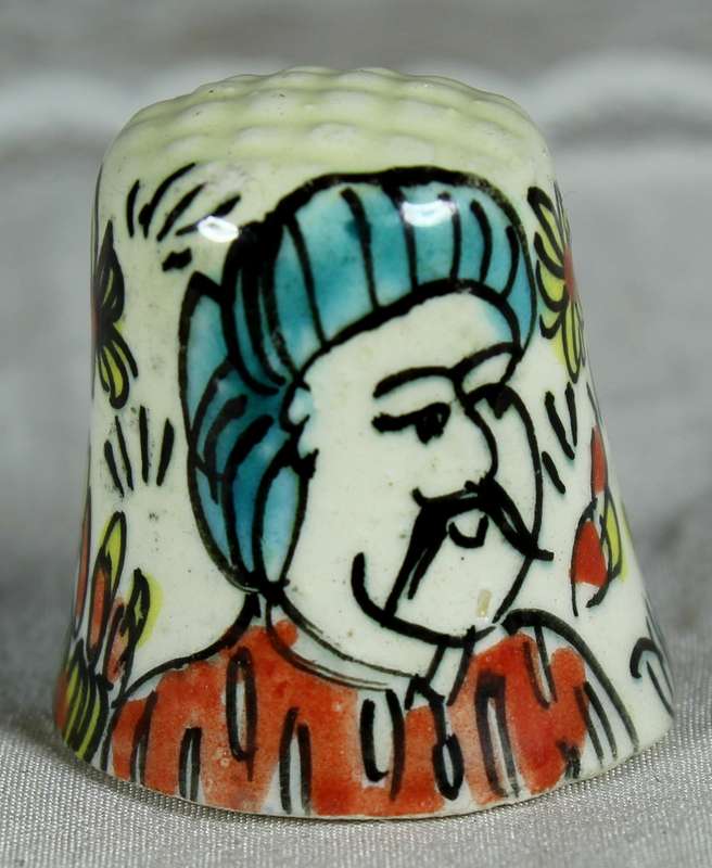 Bone China thimble - hand painted - Turkey