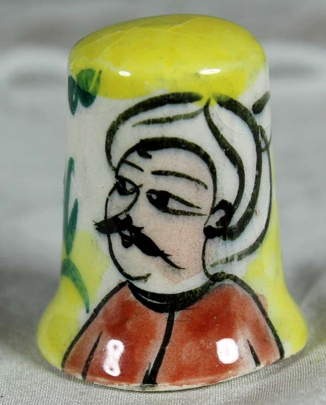 Bone China thimble - hand painted - Turkey