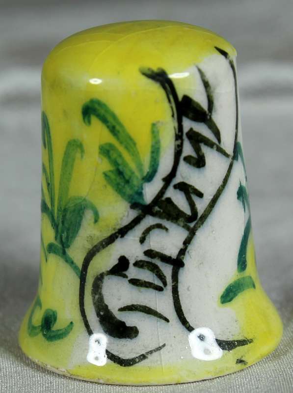 Bone China thimble - hand painted - Turkey
