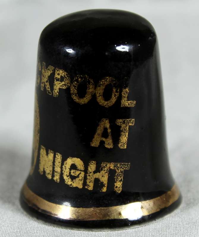 Bone China thimble - Blackpool at night