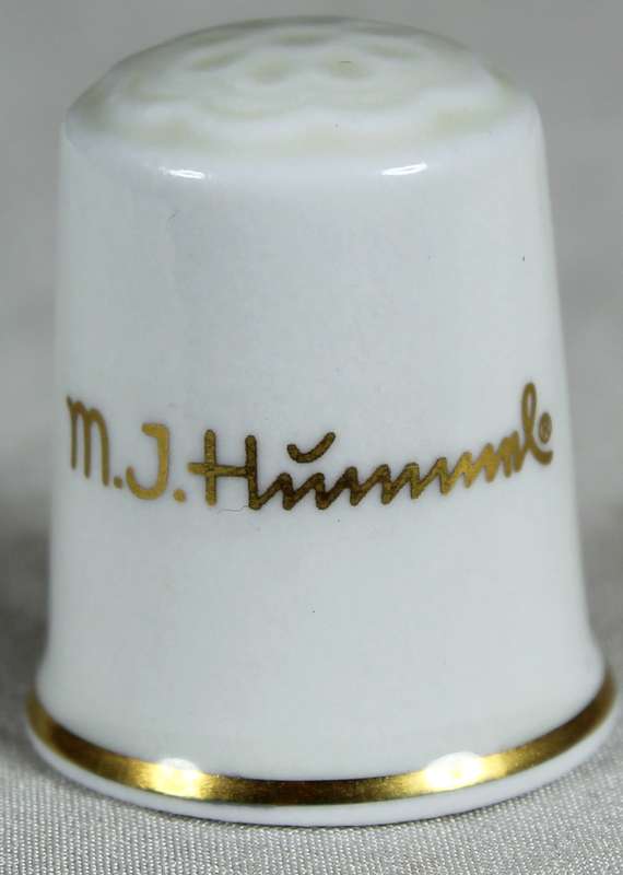 Bone China thimble - MJ Hummel - little girl on a branch