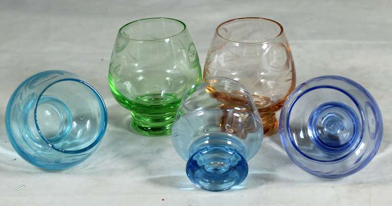 S.B. Ware - set of five shot glasses