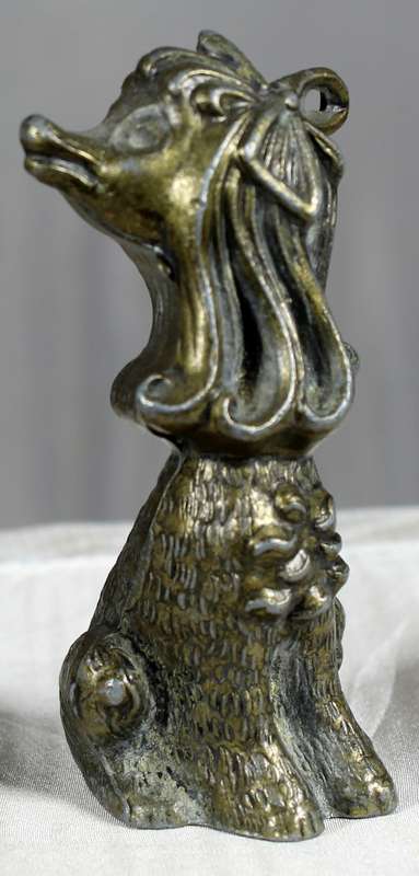 Vintage small brass heavy poodle - Med Dep Italy (Rare)