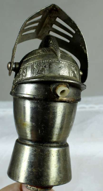Vintage metal helmet - Medieval - Bottle topper & drink pourer