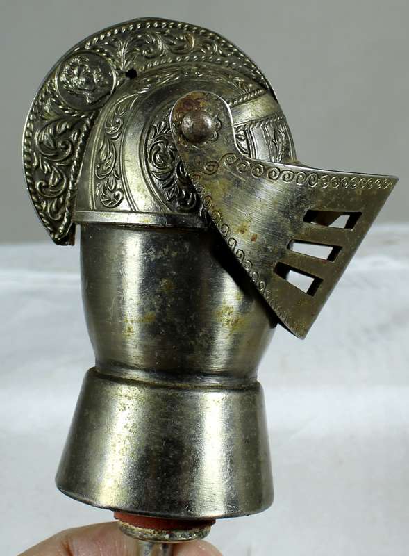 Vintage metal helmet - Medieval - Bottle topper & drink pourer