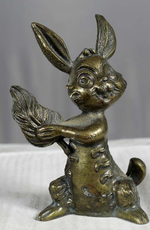 Vintage small brass heavy bunny - Med Dep Italy (Rare)