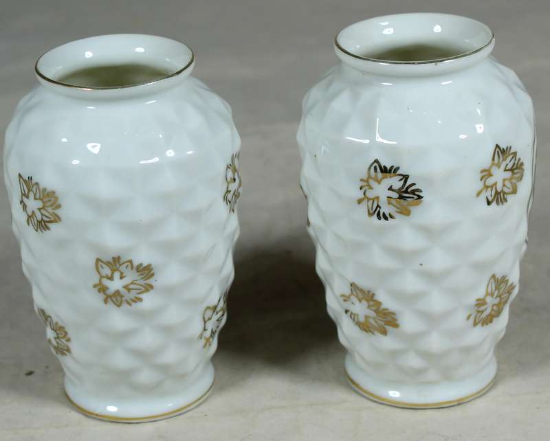 Lamode - Pair of hand painted posy vases