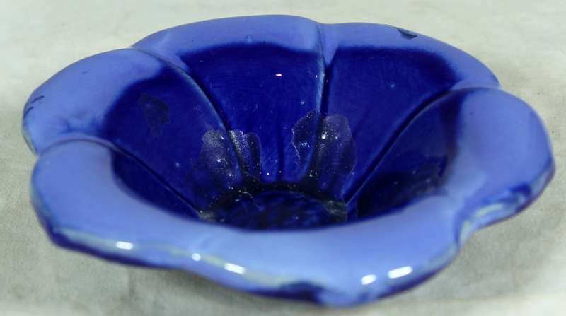 Blue flower ceramic bowl