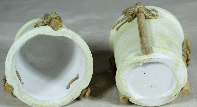 Pair of small artisan pot planters