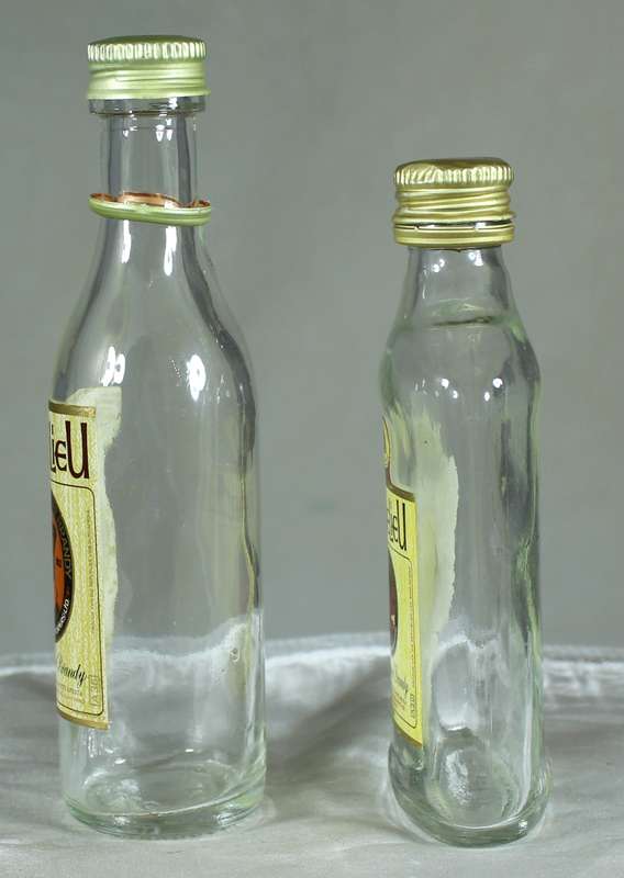 Mini liquor bottle - Empty - Pair of Richelieu bottles