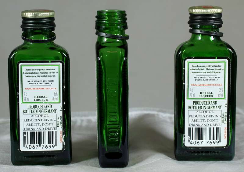Mini liquor bottle - Empty - Three Jagermeister Bottles