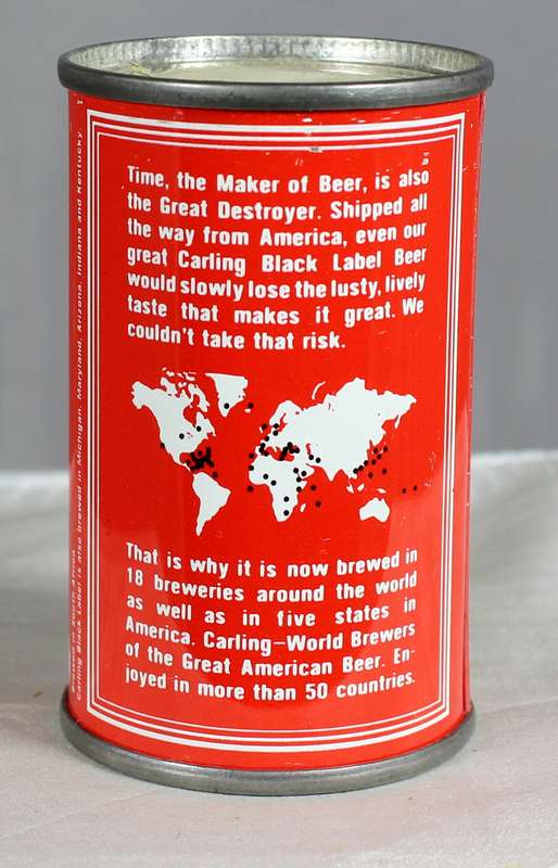 Empty liquor bottles - Black Label beer can