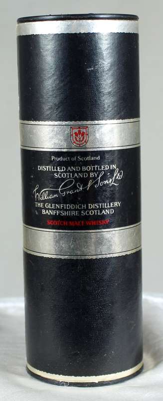 Mini liquor bottle - Empty - Glenfiddich cannister
