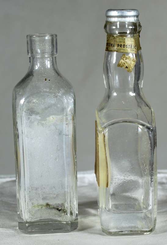 Mini liquor bottle - Empty - Pair of  Gilbey's Gin & Vodka bottles