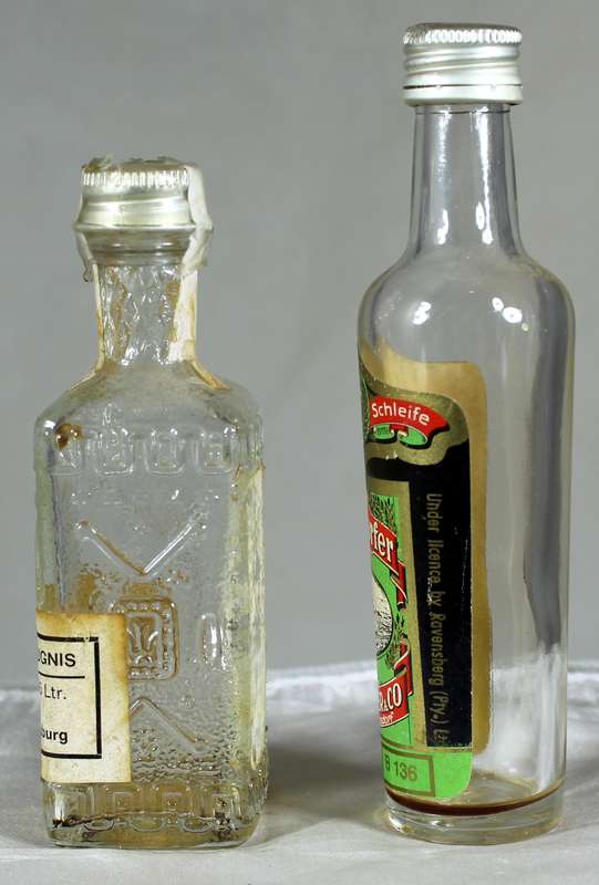 Mini liquor bottle - Empty - Pair of  Echt Stonsdorfer & Other bottles