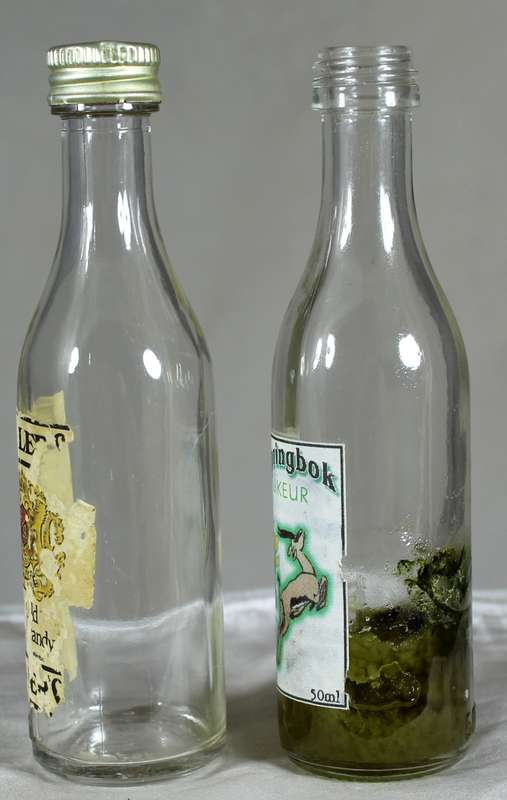Mini liquor bottle - Empty - Pair of  Springbok Liqueur & Other bottles