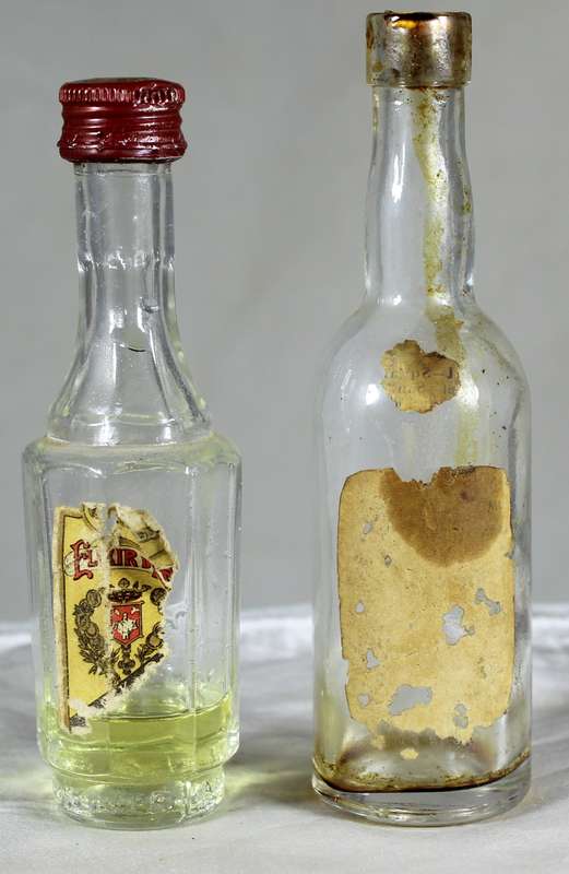Mini liquor bottle - Empty - Pair of Empty bottles