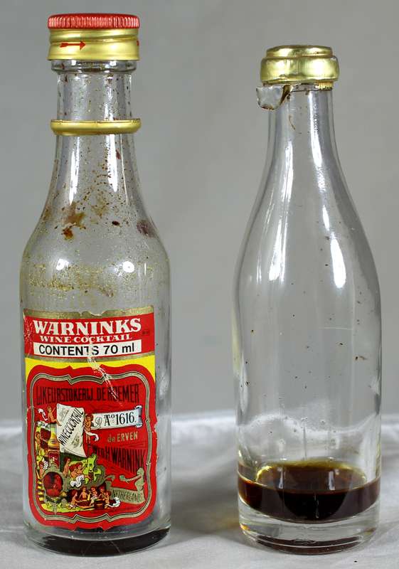 Mini liquor bottle - Empty - Pair of Wine Cocktail & other bottles