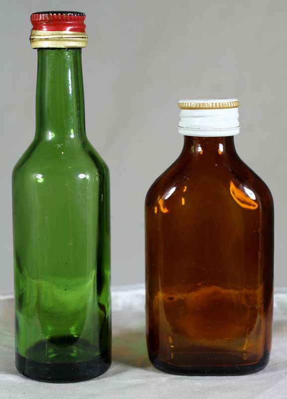Mini liquor bottle - Empty - Pair of Empty bottles
