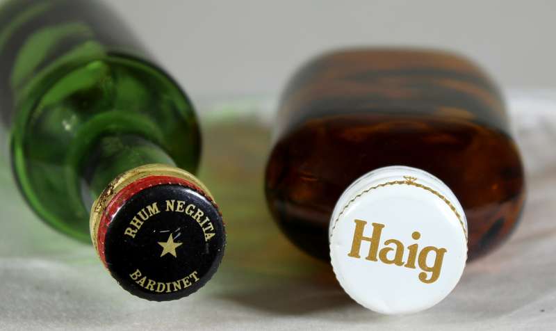 Mini liquor bottle - Empty - Pair of Empty bottles
