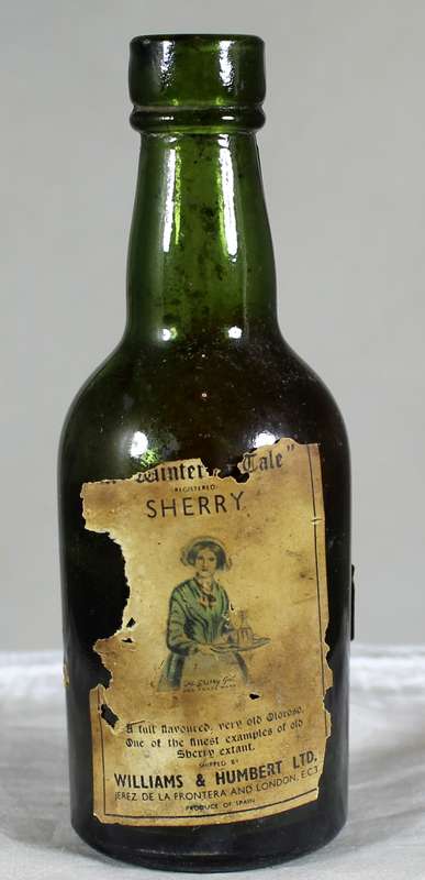 Mini liquor bottle - Empty - Williams & Humbert bottle