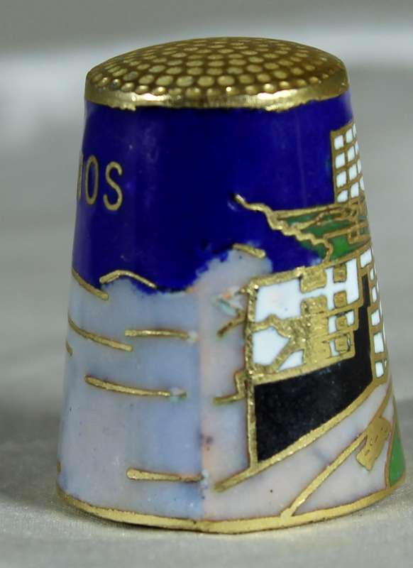 Cloisonne thimble - Torremolinos