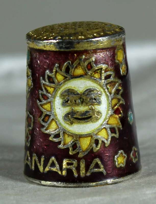 Cloisonne thimble - Gran Canaria