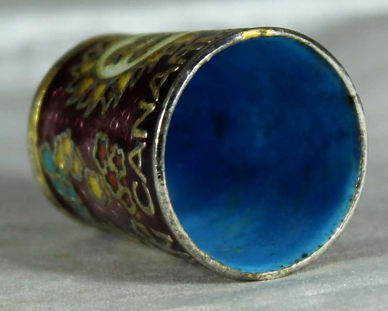 Cloisonne thimble - Gran Canaria