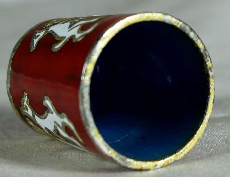 Cloisonne thimble - Bretagne