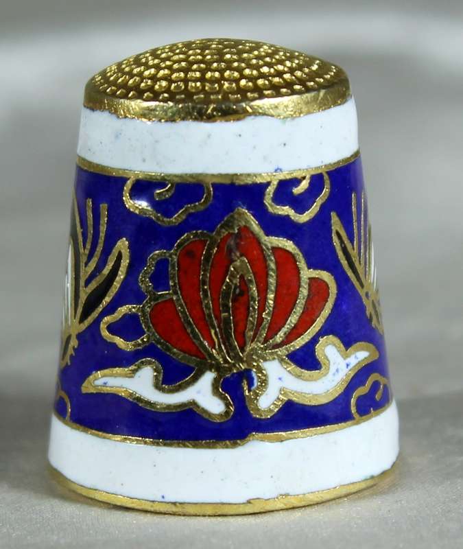 Cloisonne thimble - butterfly's