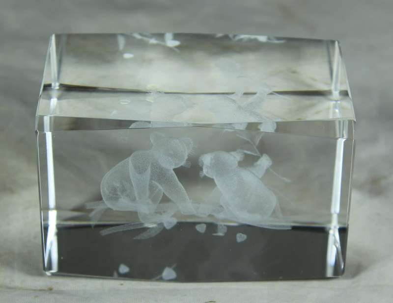 Laser etched cube with Koala's