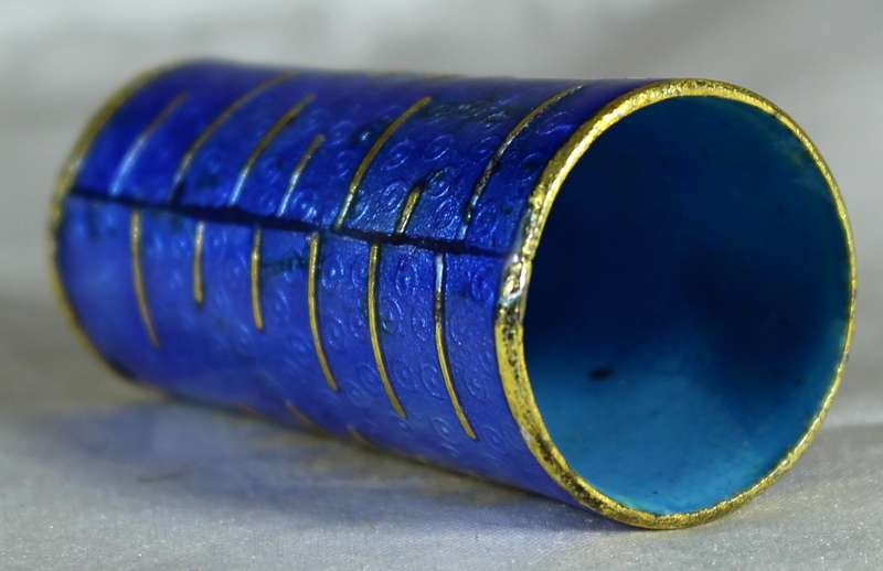 Cloisonne tall thimble - sun face