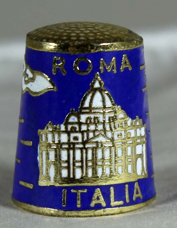 Cloisonne style thimble - Roma Italia