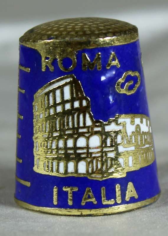 Cloisonne style thimble - Roma Italia