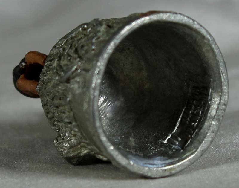 Metal thimble - MW England Dachshund